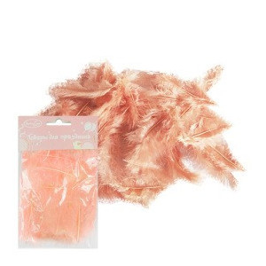 Перья декоративные Rose/gold
