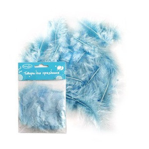 Перья декоративные Light Blue