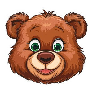 Карнавальная маска бумажная Медведь
